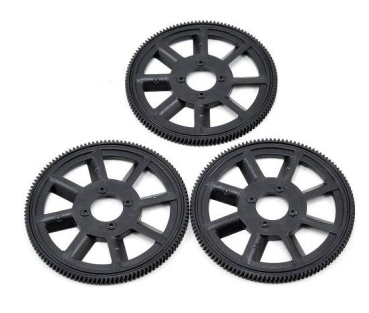 H45156QAT TREX450 Hauptzahnrad 121 Zähne schwarz 3 Stück